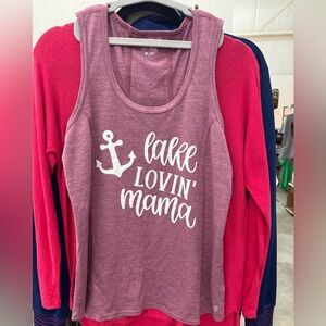Pink 'Lake Lovin' Mama' Tank Top